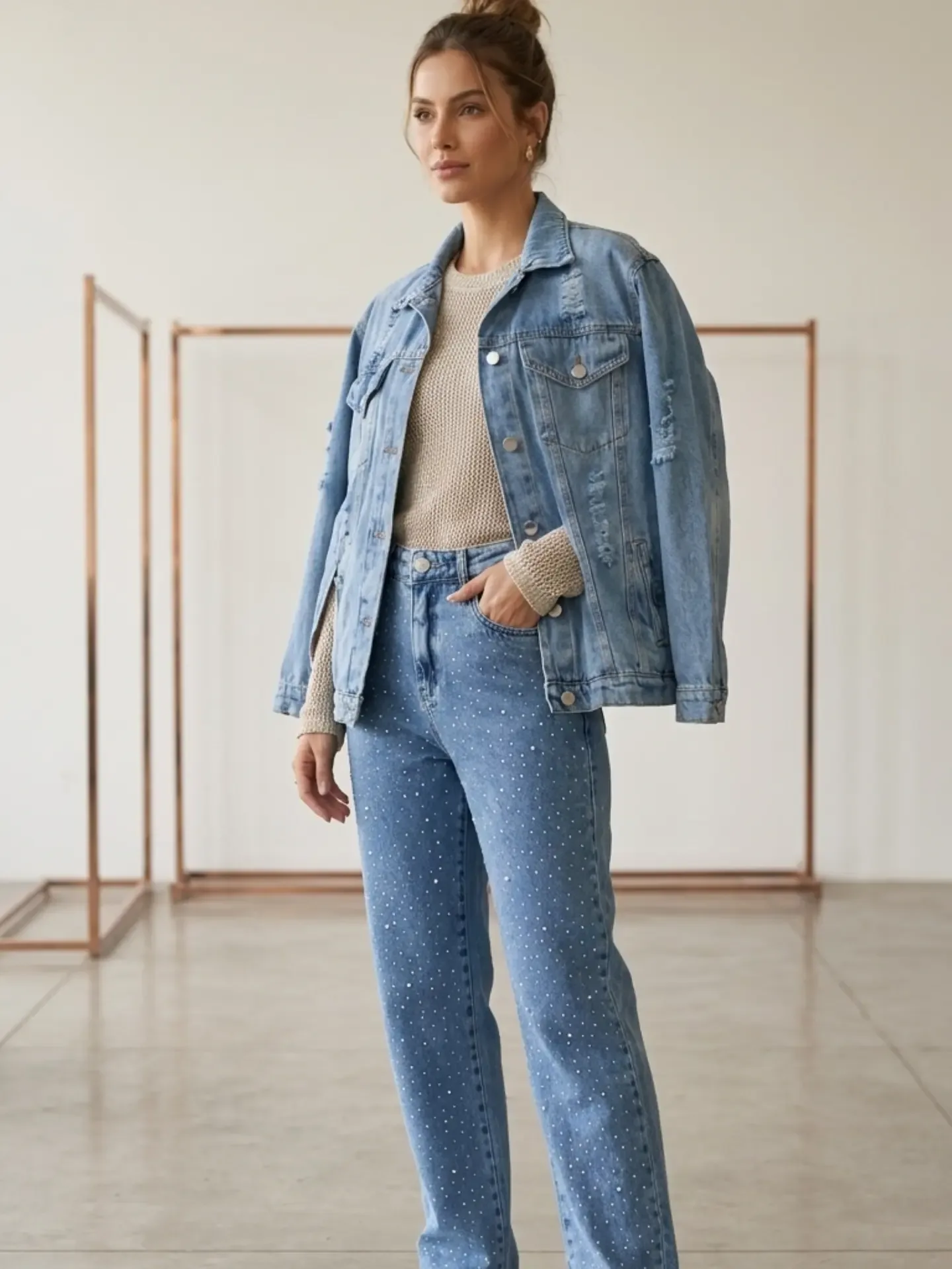 Jaqueta jeans clara, KANTON