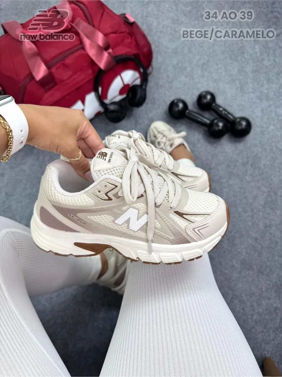 New Balance bege e caramelo — New Balance, KANTON