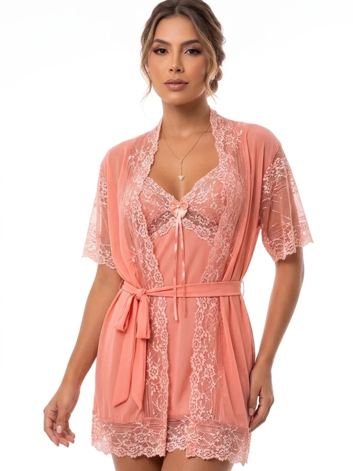 Robe de renda rosa, KANTON