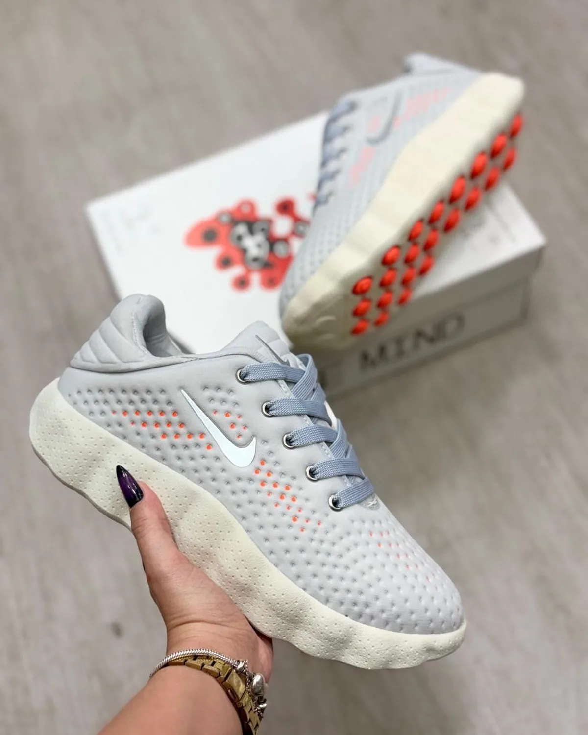 Nike Free cinza e coral — Nike, KANTON